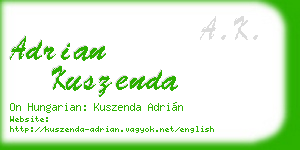 adrian kuszenda business card